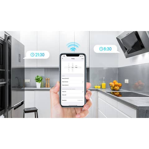 Adattatore Schuko WiFi WB Smart a 1 via Aigostar bianco 201951